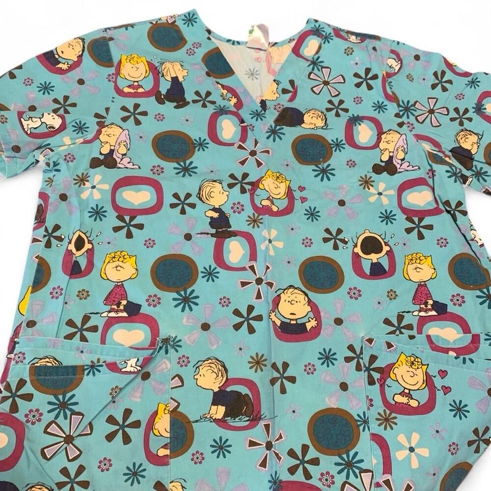 Peanuts Snoopy blue scrubs